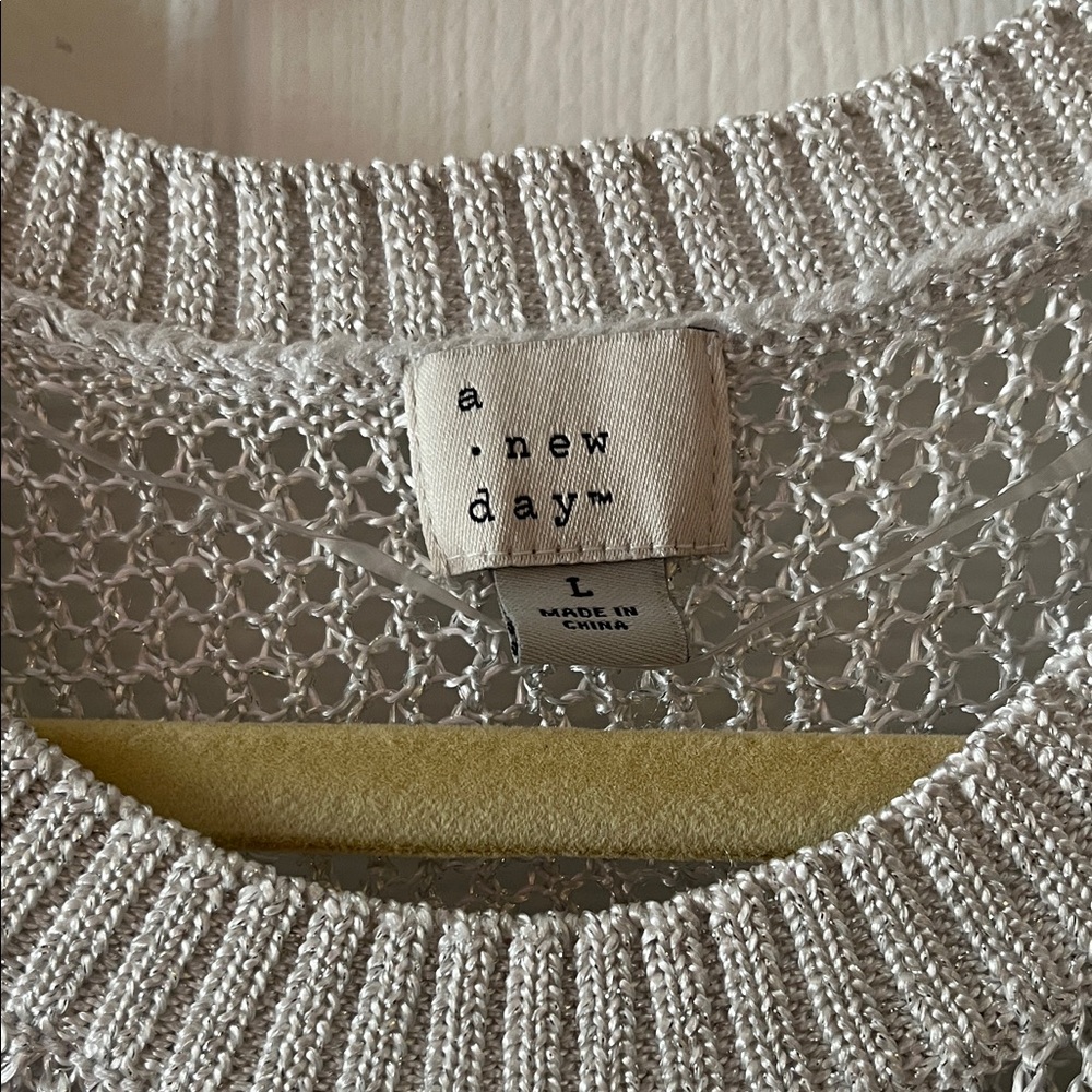 A New Day Silver Knit Dress - Picture 2 of 4